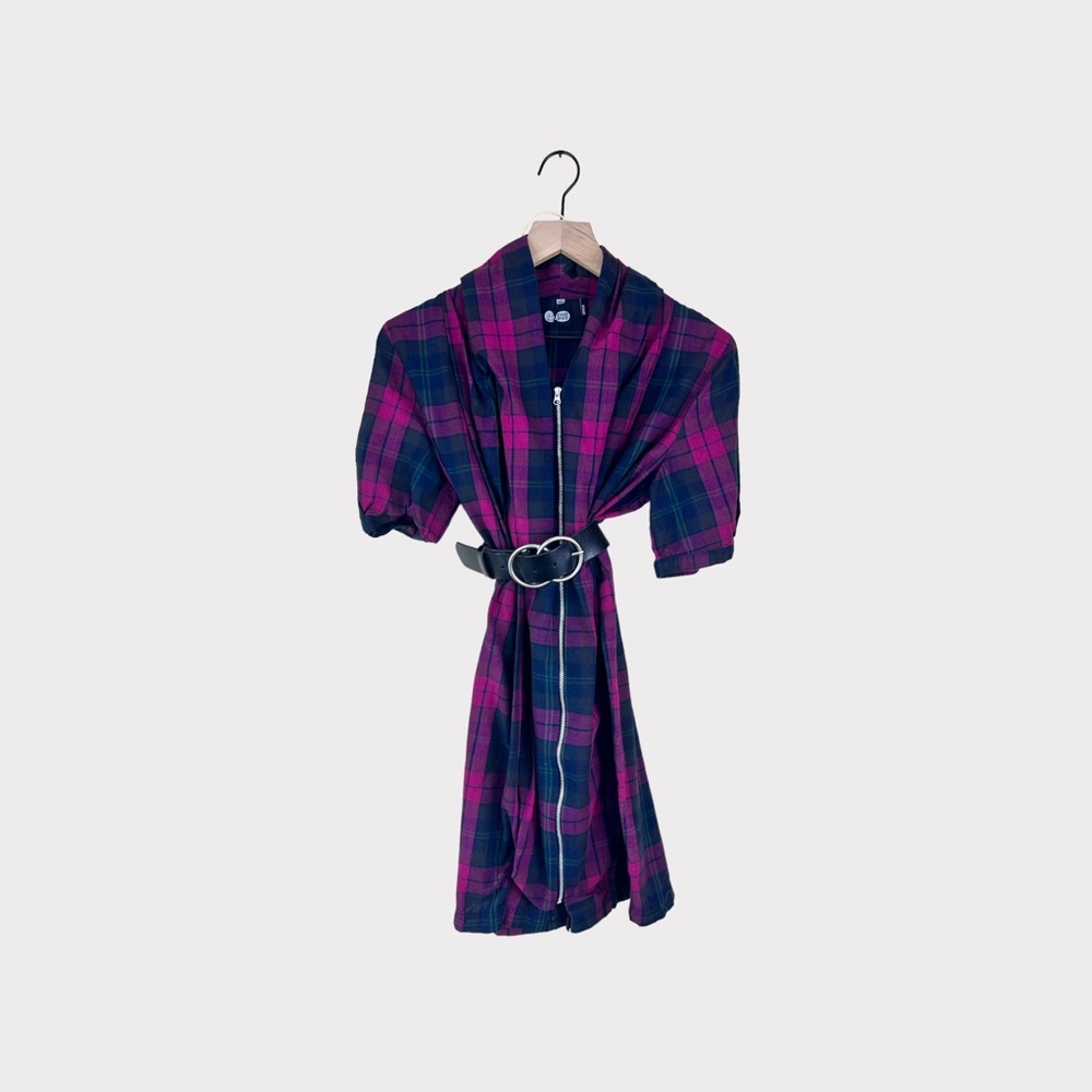 Vintage 2000's Cheap Monday Plaid Dress (Belt not included)